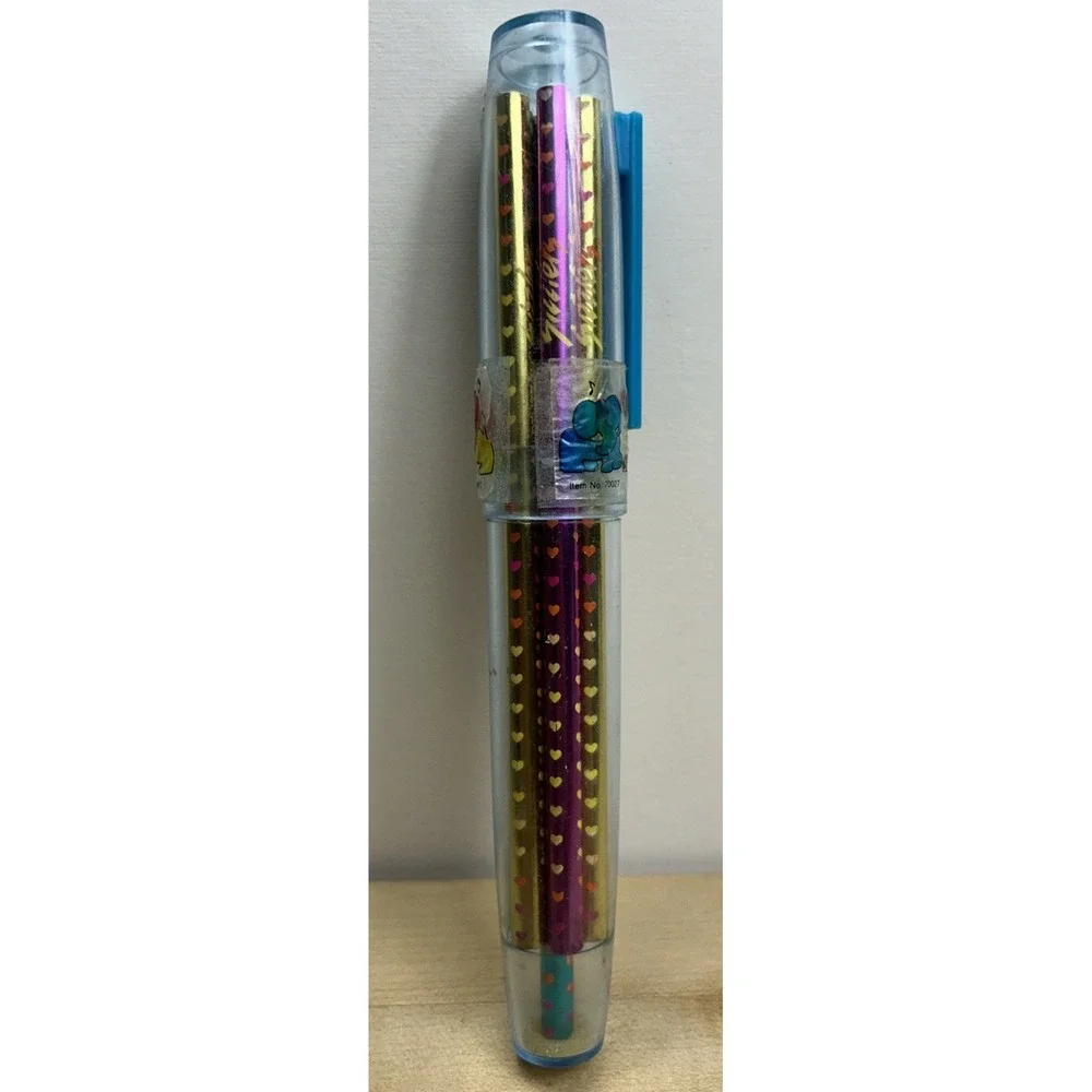 Vintage Pentech Pencil Lot Of 7 With‎ Pentech Container 3 Unsharpened